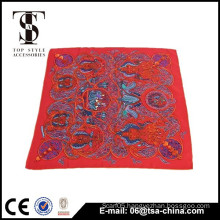 Wholesale customer design digital print twill silk scarf